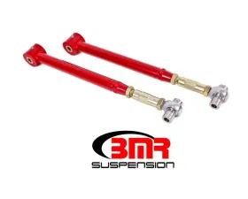 BMR Suspension Lower Control Arms Polyurethane Rod End Combo DOM On-car Adjustable Red Ford Mustang 2005-2014