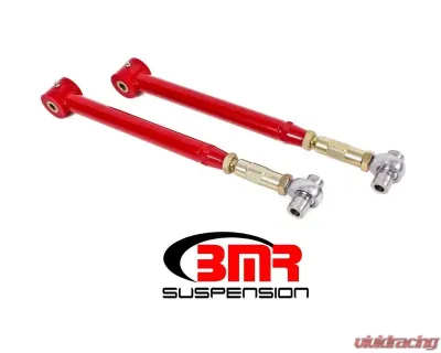 BMR Suspension Lower Control Arms Polyurethane Rod End Combo DOM On-car Adjustable Red Ford Mustang 2005-2014 - TCA021R