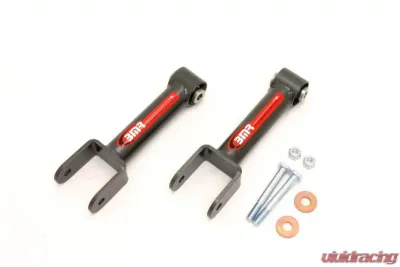 BMR Suspension Upper Control Arms Spherical Bearings DOM Non-adjustable Black Ford Mustang 1979-2004 - UTCA013H