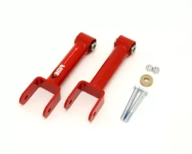 BMR Suspension Upper Control Arms Spherical Bearings DOM Non-adjustable Red Ford Mustang 1979-2004