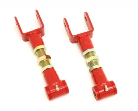 BMR Suspension Upper Control Arms Polyurethane Bushings DOM On-car Adjustable Red Ford Mustang 1979-2004