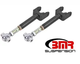 BMR Suspension Upper Control Arms Adjustable Rod Ends DOM, On-car Black Buick Skylark | Chevrolet Malibu | Oldsmobile 442 | Pontiac GTO 1964-1967