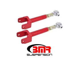 BMR Suspension Upper Control Arms Adjustable Rod Ends DOM, On-car Red Buick Skylark | Chevrolet Malibu | Oldsmobile 442 | Pontiac GTO 1964-1967