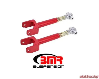 BMR Suspension Upper Control Arms Adjustable Rod Ends DOM, On-car Red Buick Skylark | Chevrolet Malibu | Oldsmobile 442 | Pontiac GTO 1964-1967 - UTCA044R