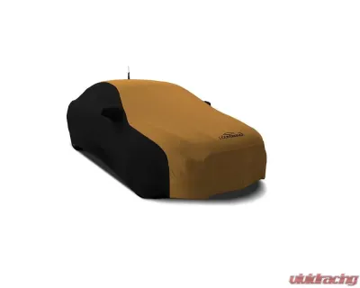 Coverking CVC3SS283 Satin Stretch 2-Tone Black Sides Hertz Gold Center Custom Car Cover Lexus LC500 | LC500h 2017-2021 - CVC3SS283LX9460