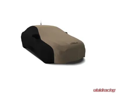 Coverking CVC3SS287 Satin Stretch 2-Tone Black Sides Sahara Tan Center Custom Car Cover Porsche 991 Carrera 16-19 - CVC3SS287PR9339