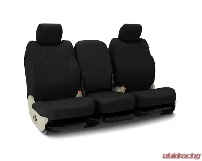 Coverking Custom Seat Covers 1 Row Genuine Leather Black Front Dodge Challenger 2014-2021 - CSC1L1DG9597