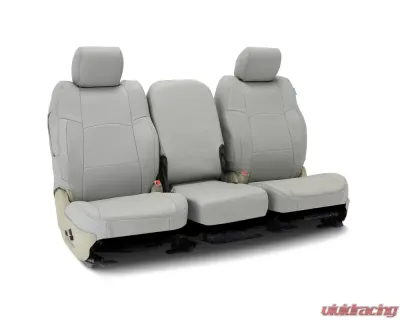 Coverking Custom Seat Covers 1 Row Genuine Leather Gray Front Chevrolet Silverado 2500 HD | 3500 HD 2015-2019 - CSC1L3CH9657