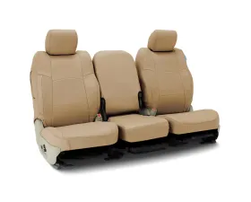 Coverking Custom Seat Covers 1 Row Genuine Leather Beige Rear Ford F-250 | F-350 Super Duty 1999-2004