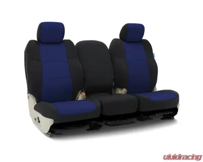 Coverking Custom Seat Covers 1 Row Neosupreme Blue | Black Sides Front Ford Ranger 2019-2021 - CSC2A4FD10108