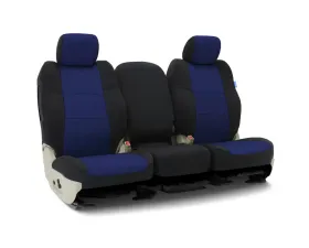 Coverking Custom Seat Covers 1 Row Neosupreme Blue | Black Sides Front Toyota 4Runner 2010-2021