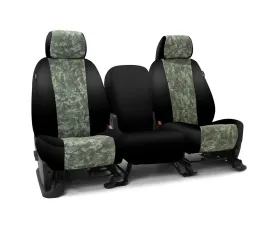 Coverking Custom Seat Covers 1 Row Neosupreme Digital Camo Jungle Green with Black Sides Front Ram 2500 | 3500 2012-2018