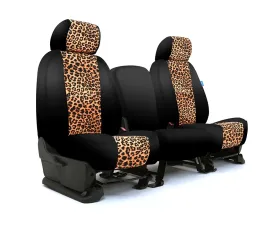 Coverking Custom Seat Covers 1 Row Neosupreme Cheetah with Black Sides Front Dodge Ram 1500 1996-1998