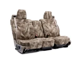 Coverking Custom Seat Covers 1 Row Ballistic A-Tacs Camo AU Arid/Urban Solid Front Chevrolet Silverado 2500 | 3500 HD 2015-2019