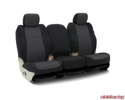 Coverking Custom Seat Covers 1 Row Neoprene Charcoal | Black Sides Front Chevrolet Colorado 2015-2021 - CSCF12CH9891