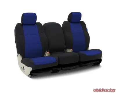 Coverking Custom Seat Covers 1 Row Neoprene Blue | Blue Sides Front Chevrolet Silverado 1500 2014-2018 - CSCF3CH9630