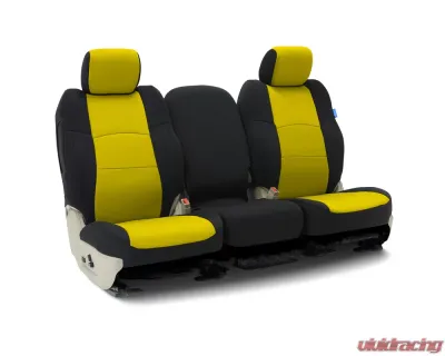 Coverking Custom Seat Covers 1 Row Neoprene Yellow | Black Sides Front Ford Ranger 2006-2009 - CSCF5FD7849