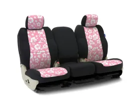 Coverking Custom Seat Covers 1 Row Neoprene Hawaiian Pink | Black Sides Rear Honda Pilot 2016-2021