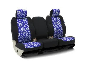 Coverking Custom Seat Covers 1 Row Neoprene Hawaiian Blue | Blue Sides Front Chevrolet Express 1500 | 2500 | 3500 2010-2015
