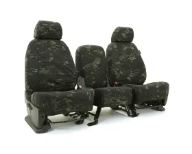 Coverking Custom Seat Covers 1 Row Ballistic Multi-Cam Black Rear Chevrolet Silverado 1500 2019-2021