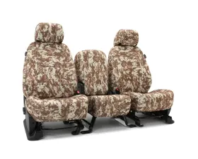 Coverking Custom Seat Covers 1 Row Neosupreme Digital Camo Sand Tan Solid Front GMC Sierra 2500 | 3500 HD 2015
