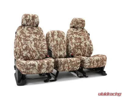 Coverking Custom Seat Covers 1 Row Neosupreme Digital Camo Sand Tan Solid Front Jeep Wrangler 2014-2018 - CSCPD07JP9431