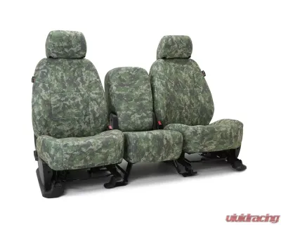 Coverking Custom Seat Covers 1 Row Neosupreme Digital Camo Jungle Green Solid Front Toyota Tundra 2007-2013 - CSCPD08TT7530