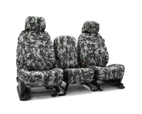 Coverking Custom Seat Covers 1 Row Neosupreme Designer Digital Camo Urban Gray Solid Front Ford F-250 | F-350 Super Duty 2017-2021