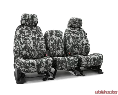 Coverking Custom Seat Covers 1 Row Neosupreme Designer Digital Camo Urban Gray Solid Front Jeep Gladiator 2020-2021 - CSCPD09JP9563