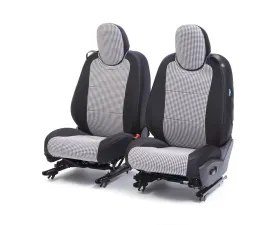 Coverking Custom Seat Covers 1 Row Neosupreme Houndstooth with Black Sides Front Cadillac CTS 2008-2013