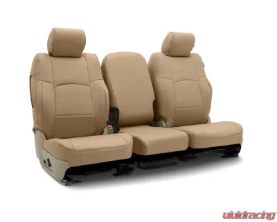 Coverking Custom Seat Covers 1 Row Premium Leatherette Solid Cashmere Rear Subaru Impreza 2017-2021 - CSCQ5SU9504
