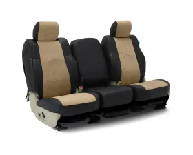 Coverking Custom Seat Covers 1 Row Ultisuede Black Leatherette with Beige Suede Inserts Front Pontiac Firebird 1998-2002