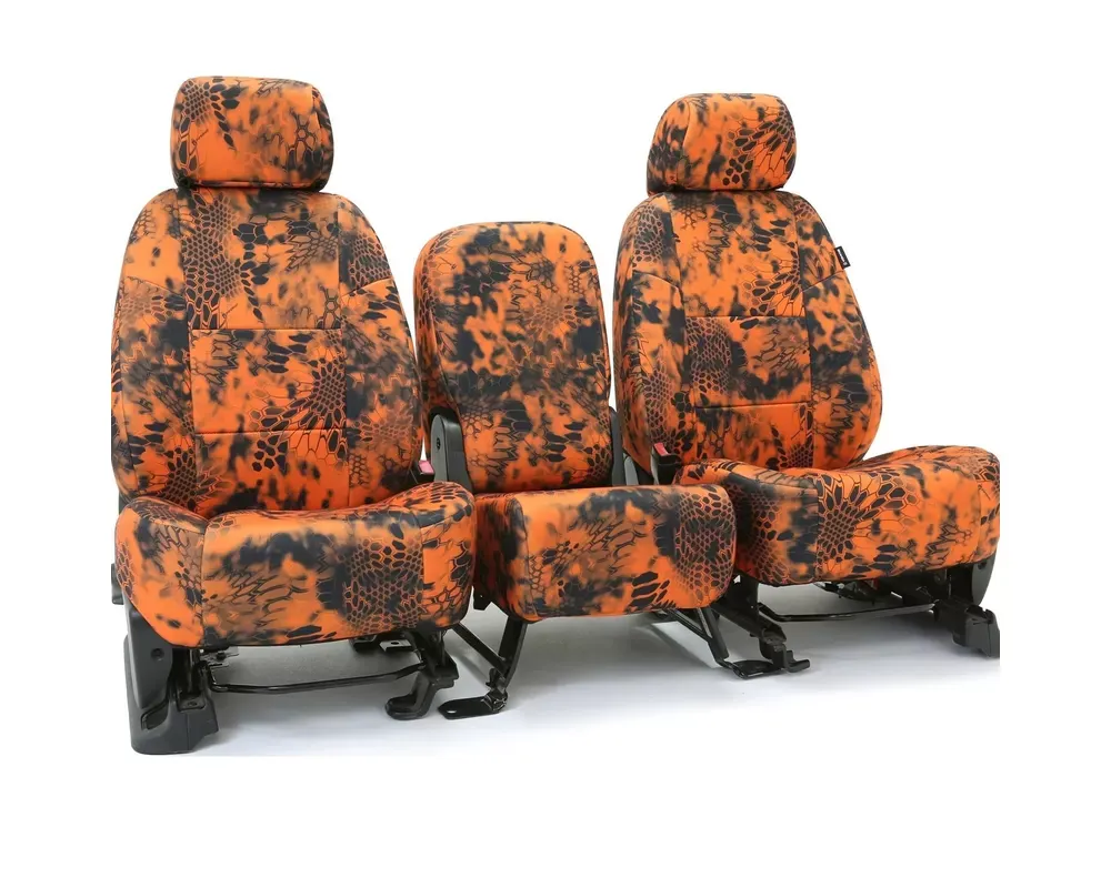 Coverking Skanda Custom Seat Covers 1 Row Neosupreme Kryptek Inferno Solid Front Toyota FJ Cruiser 2013-2014 - CSCKT11TT9666