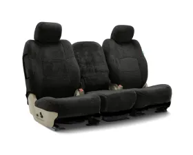 Coverking Custom Seat Covers 1 Row Snuggleplush Solid Black Rear Ford Mustang 2015-2022