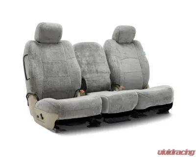 Coverking Custom Seat Covers 1 Row Snuggleplush Solid Gray Front Ford Mustang 2008-2009 - CSCSG03FD9733