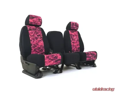 Coverking Skanda Custom Seat Covers 1 Row Neosupreme Mossy Oak Elements Crimson with Black Sides Front Subaru Impreza 2017-2021 - CSC2MO16SU9503