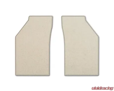 Coverking Premium Plush Designer Floor Mats Style A White Front Maserati Quattroporte 2013-2018 - DFMAM46MS9222A1