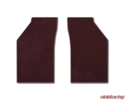 Coverking Premium Plush Designer Floor Mats Style A Burgundy Front Lincoln Mark V 1977-1979 - DFMAM6LN9010A1