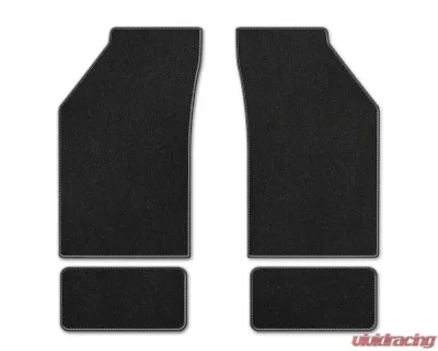 Coverking Premium Plush Designer Floor Mats Style B Black Front Center Mercedes-Benz C-Class 2001-2005 - DFMBM1MD9227B1