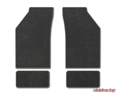 Coverking Premium Plush Designer Floor Mats Style B Black Front Center Pontiac Firebird 1998-2002 - DFMBM2PN9254B1