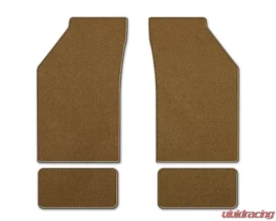 Coverking Premium Plush Designer Floor Mats Style B Brown Front Center Lincoln Mark V 1977-1979 - DFMBM33LN9210B1