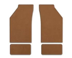 Coverking Premium Plush Designer Floor Mats Style B Brown Front Center Jeep Wagoneer 1975-1983