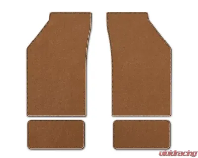 Coverking Premium Plush Designer Floor Mats Style B Brown Front Center Jeep Wagoneer 1975-1983 - DFMBM38JP9219B1