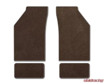 Coverking Premium Plush Designer Floor Mats Style B Brown Front Center Cadillac SRX 2012-2016 - DFMBM43CD9243C1