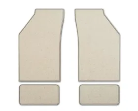 Coverking Premium Plush Designer Floor Mats Style B Beige Front Center Tesla S 2012+