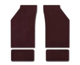 Coverking Premium Plush Designer Floor Mats Style B Burgundy Front Center Nissan Stanza 1987-1989