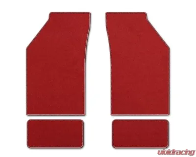 Coverking Premium Plush Designer Floor Mats Style B Red Front Center Acura TL 2004-2008 - DFMBM7AC7101B1