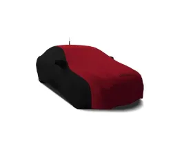 Coverking CVC3SS280 Coverking Satin Stretch 2-Tone Black Sides Pure Red Center Class 3 Custom Car Cover Chevrolet Corvette 2005-2013