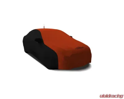 Coverking CVC3SS282 Coverking Satin Stretch 2-Tone Black Sides Go Mango Orange Center Class 3 Custom Car Cover Cadillac CTS 2014-2019 - CVC3SS282CD9284