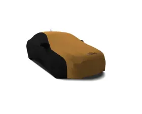 Coverking CVC3SS283 Coverking Satin Stretch 2-Tone Black Sides Hertz Gold Center Class 3 Custom Car Cover Chevrolet Corvette C8 Stingray 2020-2024